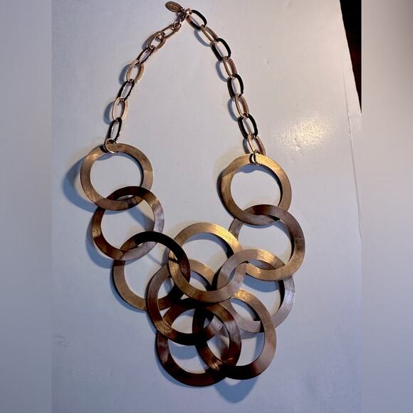 Glow by Sheila Fajl circle necklace Geometric Boho Bohemian Unique Thailand - Picture 1 of 9